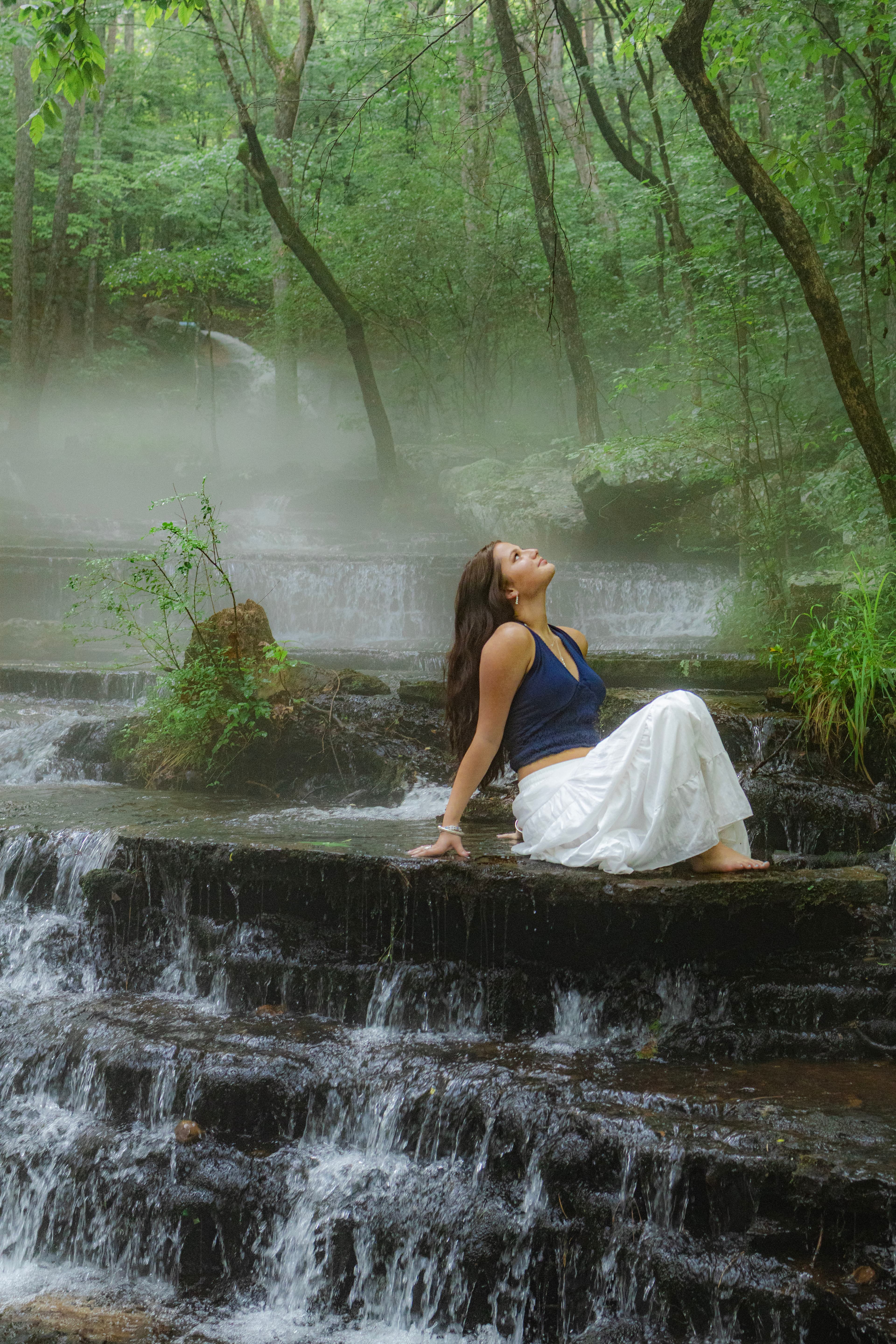 Senior portrait in a soft outdoor Central Arkansas setting